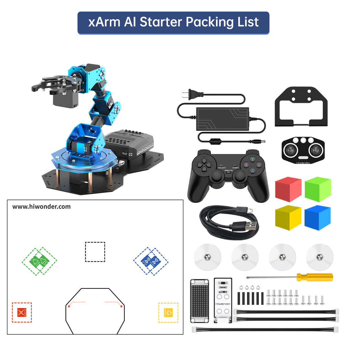 Hiwonder xArm AI Desktop Programmable Robot Arm with AI Vision & Voice Interaction, Supports Arduino, Scratch & Python, Sensor Expansion Hiwonder xArm AI Desktop Programmable Robot Arm with AI Vision & Voice Interaction, Supports Arduino, Scratch & Python, Sensor Expansion